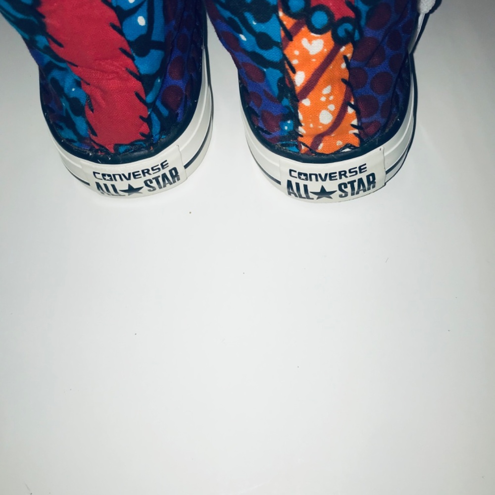Converse Chuck Taylor All Star African Kente Cloth Sneakers Women’s 7.5 BHM - Picture 6 of 11